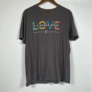 Earth Bound Charcoal Graphic Tee - Love is a Human Right